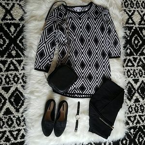 Kim Rogers Black & White Tunic